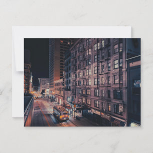 San Francisco Street in der Nacht Postkarte