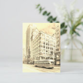 San Francisco Street Sepia Postkarte (Stehend Vorderseite)