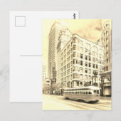 San Francisco Street Sepia Postkarte (Vorne/Hinten)