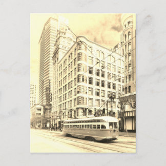 San Francisco Street Sepia Postkarte