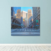 San Francisco Street View im Abend Leinwanddruck (Insitu (Holzboden))