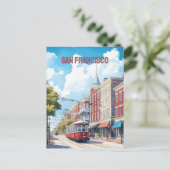 San Francisco Streetcar Postkarte (Stehend Vorderseite)