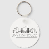San Francisco Stylized Skyline Schlüsselanhänger (Vorderseite)