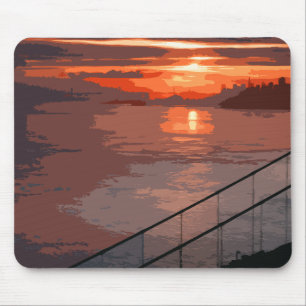 San Francisco Sunrise Retro Mousepad