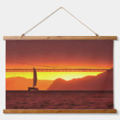 San Francisco Sunset 1124 Wandteppich Mit Holzrahmen (Vorne)