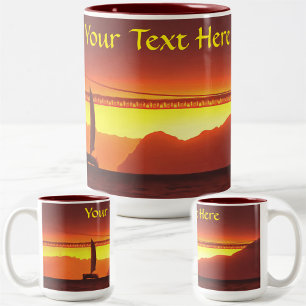 San Francisco Sunset 1124 Zweifarbige Tasse