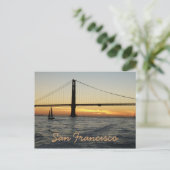 San Francisco Sunset Postkarte (Stehend Vorderseite)