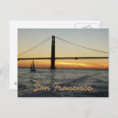 San Francisco Sunset Postkarte (Vorne/Hinten)