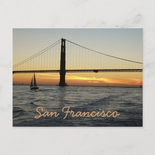 San Francisco Sunset Postkarte (Vorderseite)