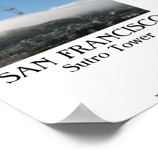 San Francisco - Sutro Tower Poster (Ecke)