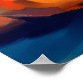 San Francisco Teddy Fauvist Sunset Print Poster (Ecke)