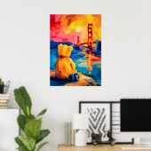 San Francisco Teddy Fauvist Sunset Print Poster (Heimbüro)