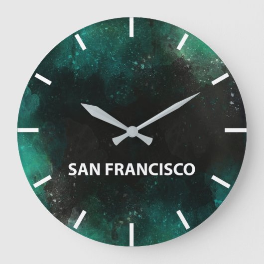 San Francisco Time Zone Newsroom Wall Große Wanduhr (Vorderseite)