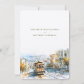 San Francisco Tramway Adventure Rett-the-Date Einladung (Rückseite)