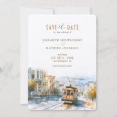 San Francisco Tramway Adventure Rett-the-Date Einladung (Vorderseite)