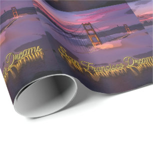 "San Francisco Träume" Golden Gate Bridge Sonnenun Geschenkpapier