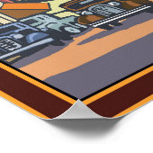 San Francisco Travel Poster - California Street (Ecke)