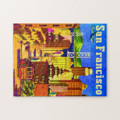 San Francisco Travel Poster Jigsaw Puzzle (Horizontal)