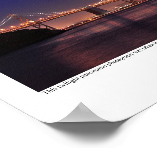 San Francisco Twilight Panorama Poster (Ecke)