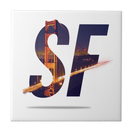 San Francisco Typografie Fliese (Vorderseite)
