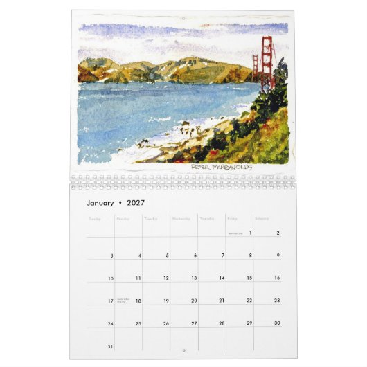 San Francisco und das Tor Kalender (Jan 2027)