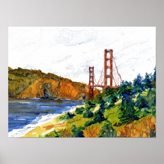 San Francisco und die Golden Gate Bridge Poster (Vorne)