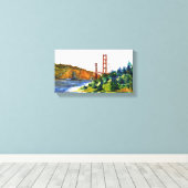 San Francisco und die schöne Golden Gate Bridge Leinwanddruck (Insitu (Holzboden))