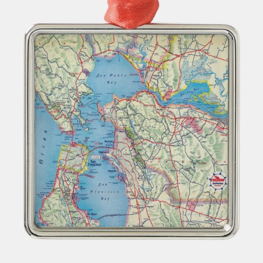 San Francisco und Nähe Silbernes Ornament (Vorne)