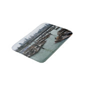 San Francisco und Pier 39 Sea Lions City Skyline Badematte (Schrägansicht)