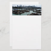 San Francisco und Pier 39 Sea Lions City Skyline Briefpapier (Vorne/Hinten)