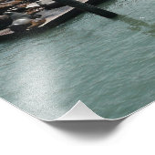 San Francisco und Pier 39 Sea Lions City Skyline Fotodruck (Ecke)