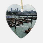 San Francisco und Pier 39 Sea Lions City Skyline Keramikornament (Rechts)