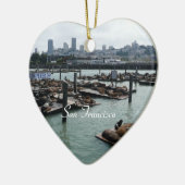San Francisco und Pier 39 Sea Lions City Skyline Keramikornament (Links)