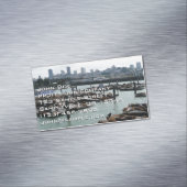 San Francisco und Pier 39 Sea Lions City Skyline Magnetische Visitenkarte (Beispiel)