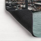 San Francisco und Pier 39 Sea Lions City Skyline Mousepad (Ecke)