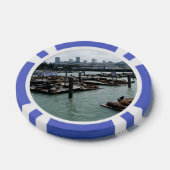 San Francisco und Pier 39 Sea Lions City Skyline Pokerchips (Einzeln)