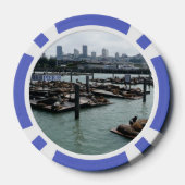 San Francisco und Pier 39 Sea Lions City Skyline Pokerchips (Rückseite)