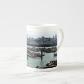 San Francisco und Pier 39 Sea Lions City Skyline Porzellantasse (Vorderseite Rechts)