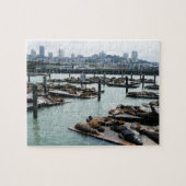 San Francisco und Pier 39 Sea Lions City Skyline Puzzle (Horizontal)