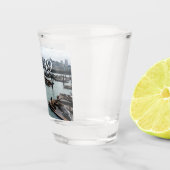 San Francisco und Pier 39 Sea Lions City Skyline Schnapsglas (Rechts)