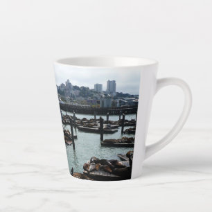 San Francisco und Pier 39 Seelöwen Stadt Skyline Milchtasse