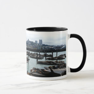 San Francisco und Pier 39 Seelöwen Stadt Skyline Tasse