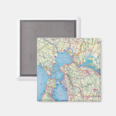 San Francisco und Vicinity Magnet (Vorderseite/Rückseite)