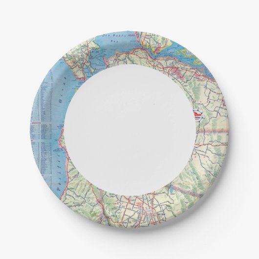 San Francisco und Vicinity Pappteller (Vorderseite)