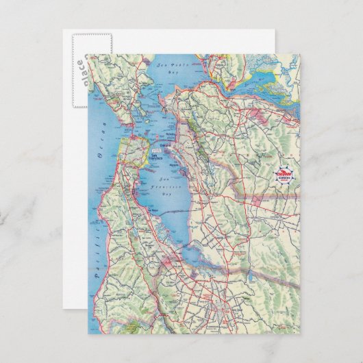 San Francisco und Vicinity Postkarte (Vorne/Hinten)