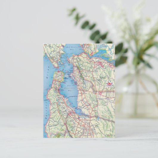 San Francisco und Vicinity Postkarte (Stehend Vorderseite)