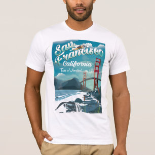 San Francisco Urlaub vintage Reiseplakat T-Shirt