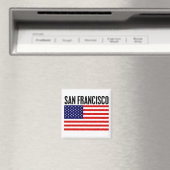 San Francisco, US Flagge Magnet (In Situ (Geschirrspüler))