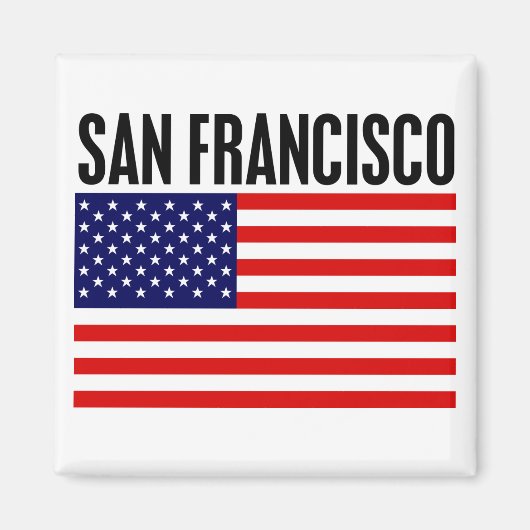 San Francisco, US Flagge Magnet (Vorne)