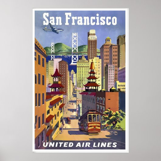 San Francisco USA America United States Vintage Poster (Vorne)
